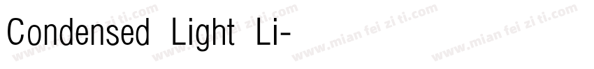 Condensed Light Li字体转换